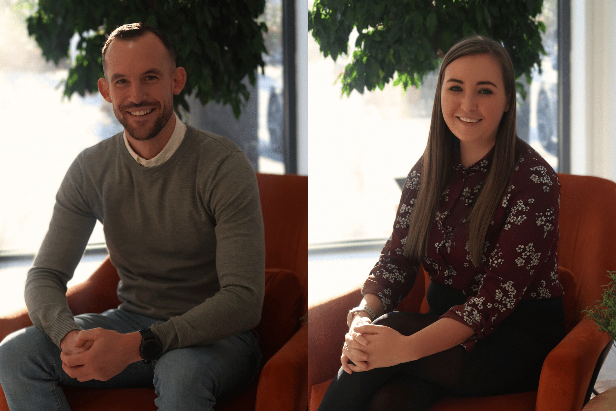 Company headshots of courtney and marc