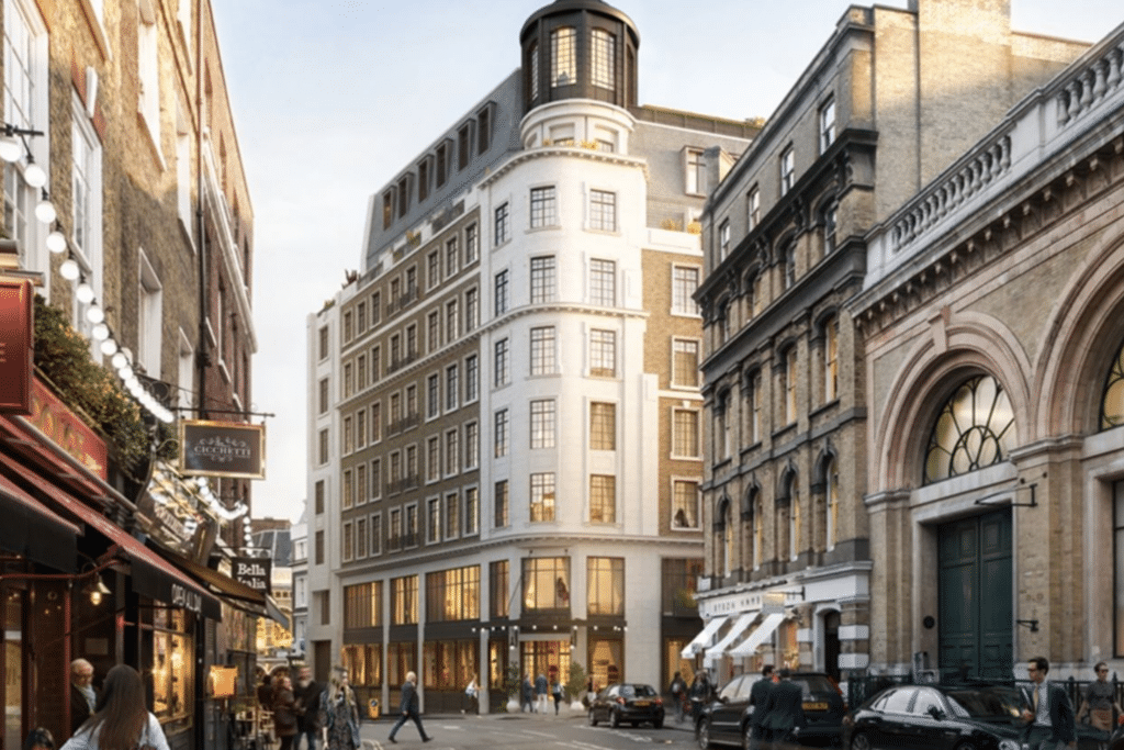 online digital mockup of london hotel and residents club