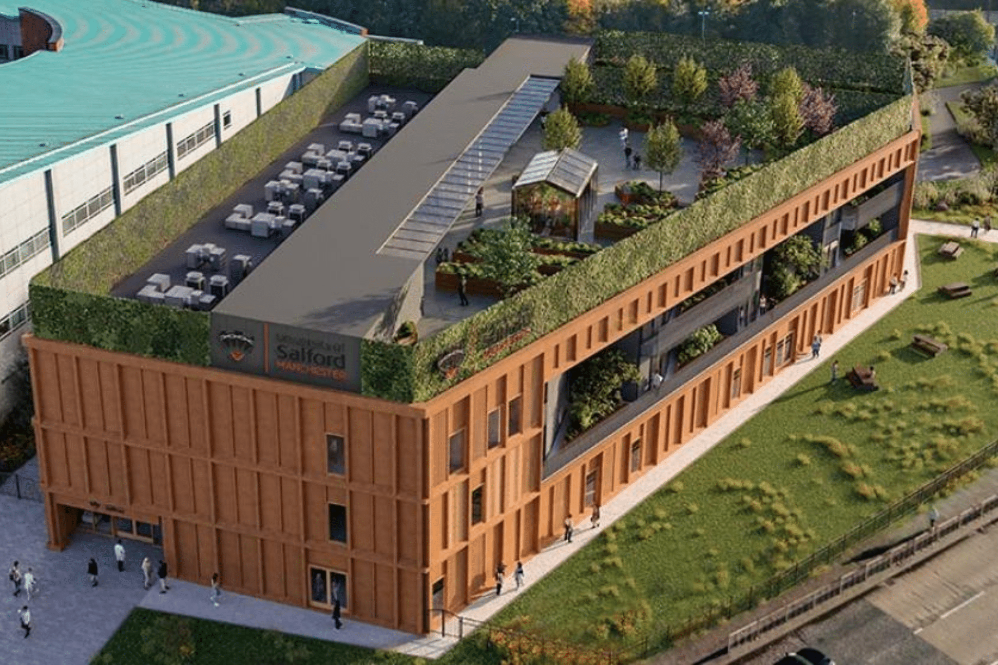 cgi impression of new university of Salford building